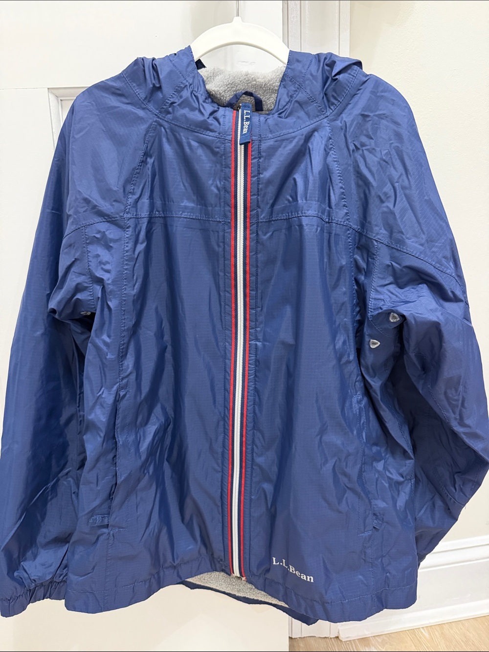 LL Bean Fleece-lined kids raincoat